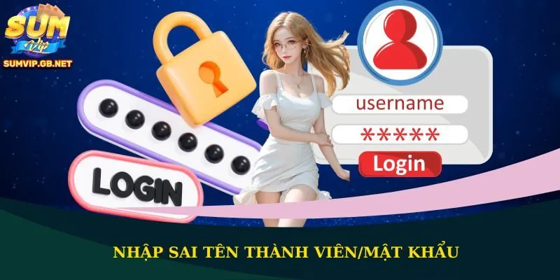 Nhập sai tên thành viên/mật khẩu